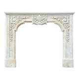 White carrara marble fireplace circa 1880
