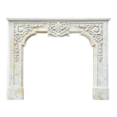 White carrara marble fireplace circa 1880