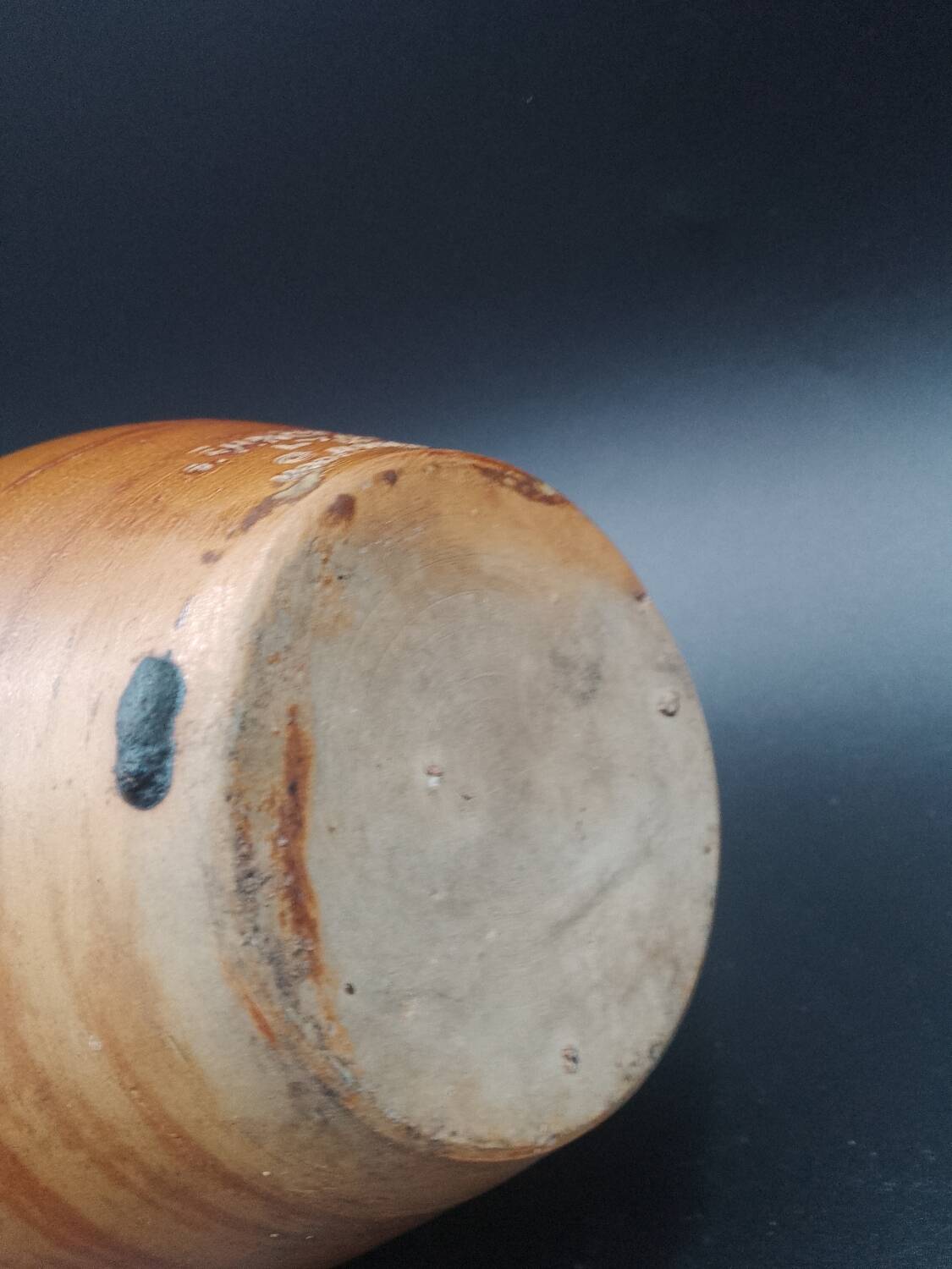 Antique glazed stoneware bottle signed EUG. VINCENT & Cie in Lyon