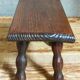 Pair of vintage solid turned wood footstools
