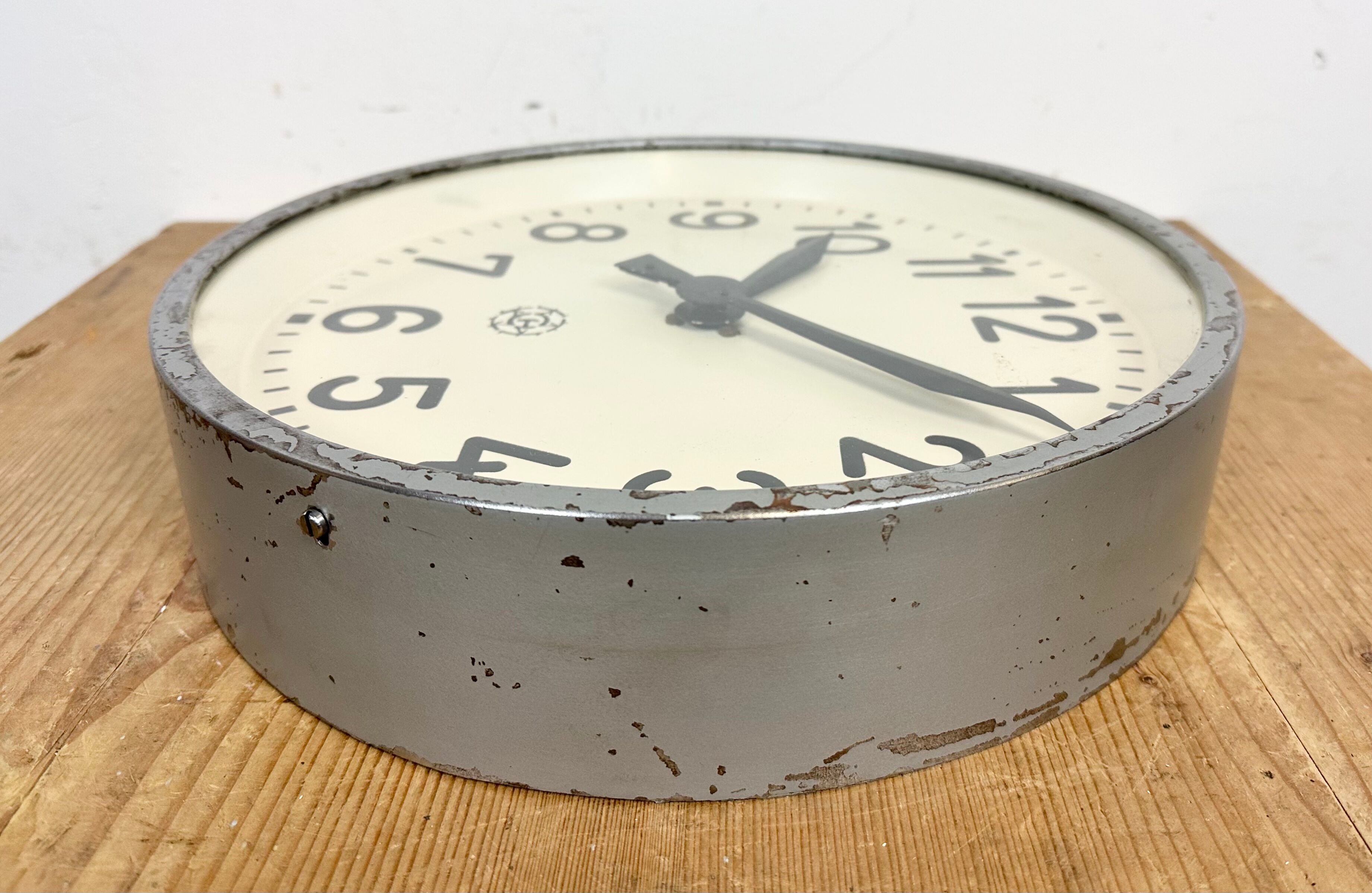 Industrial factory wall clock from Chronotechna, 1950s