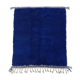Moroccan Berber carpet beni ouarain uni blue majorelle 215x163cm