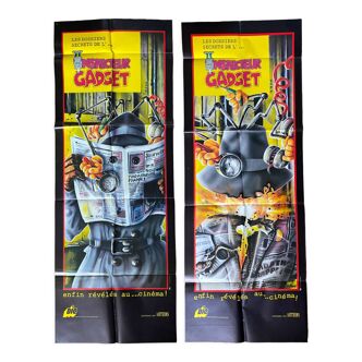 2 affiches cinéma originales "Inspecteur Gadget" 60x160cm 1983