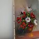 Painting bouquet of anemone flowers
