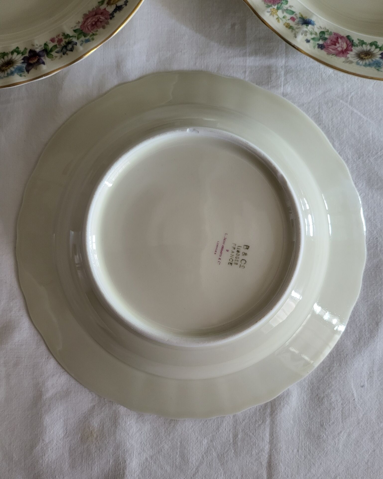 Limoges Bernardaud 4 Deep Plates in porcelain