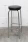 Tabouret 1960 chrome et skaï noir h82.5cm