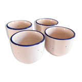 4 tasses anciennes en grès