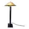 Lampe Post-Moderne en métal noir et laiton doré.
