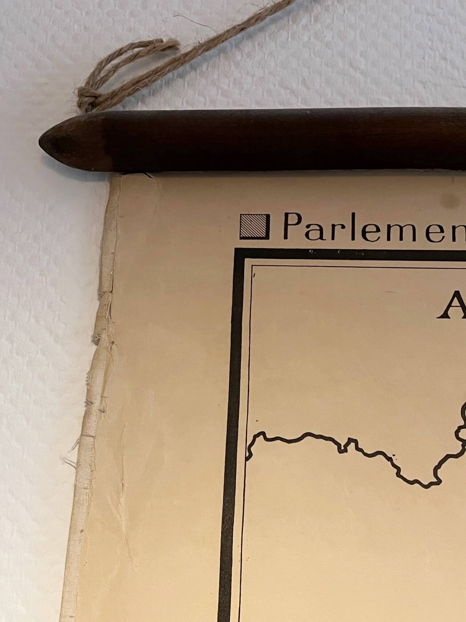 Map of France in 1789 - old school map to hang vintage school poster