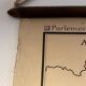 Map of France in 1789 - old school map to hang vintage school poster