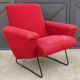 Vintage red designer armchair from the 1950s/1960s
