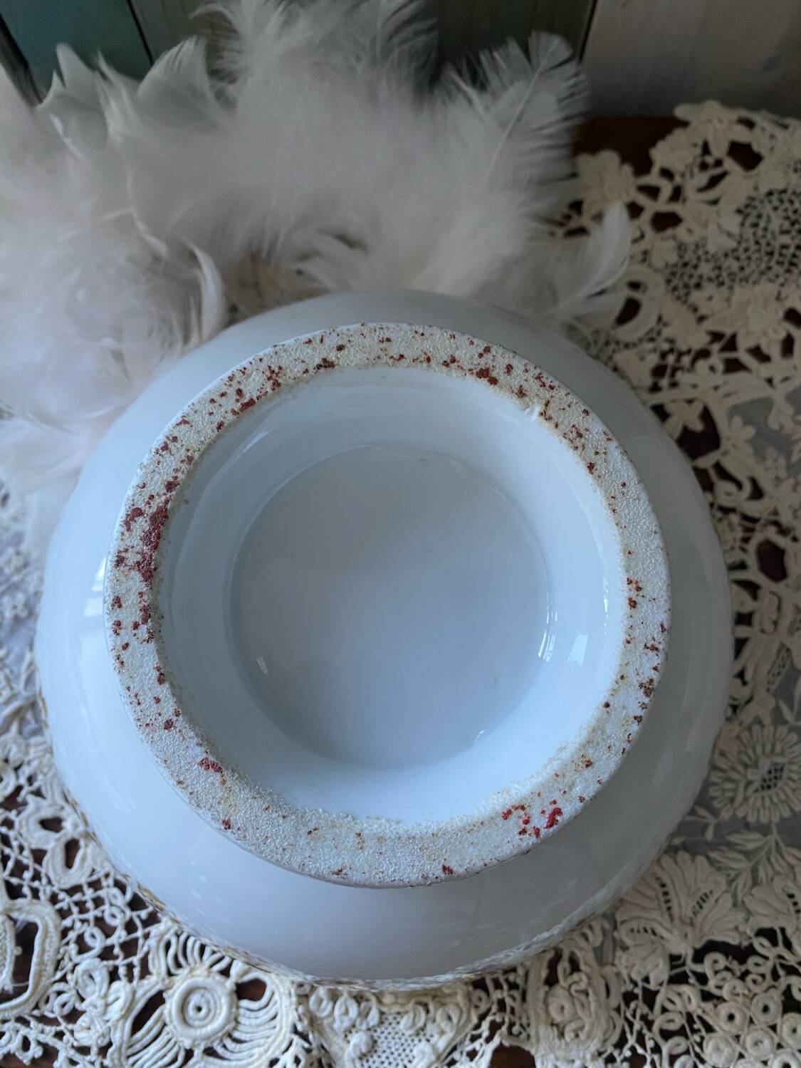 Large antique Paris porcelain bowl