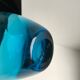 Soliflore / Italian decanter turquoise blue 70s