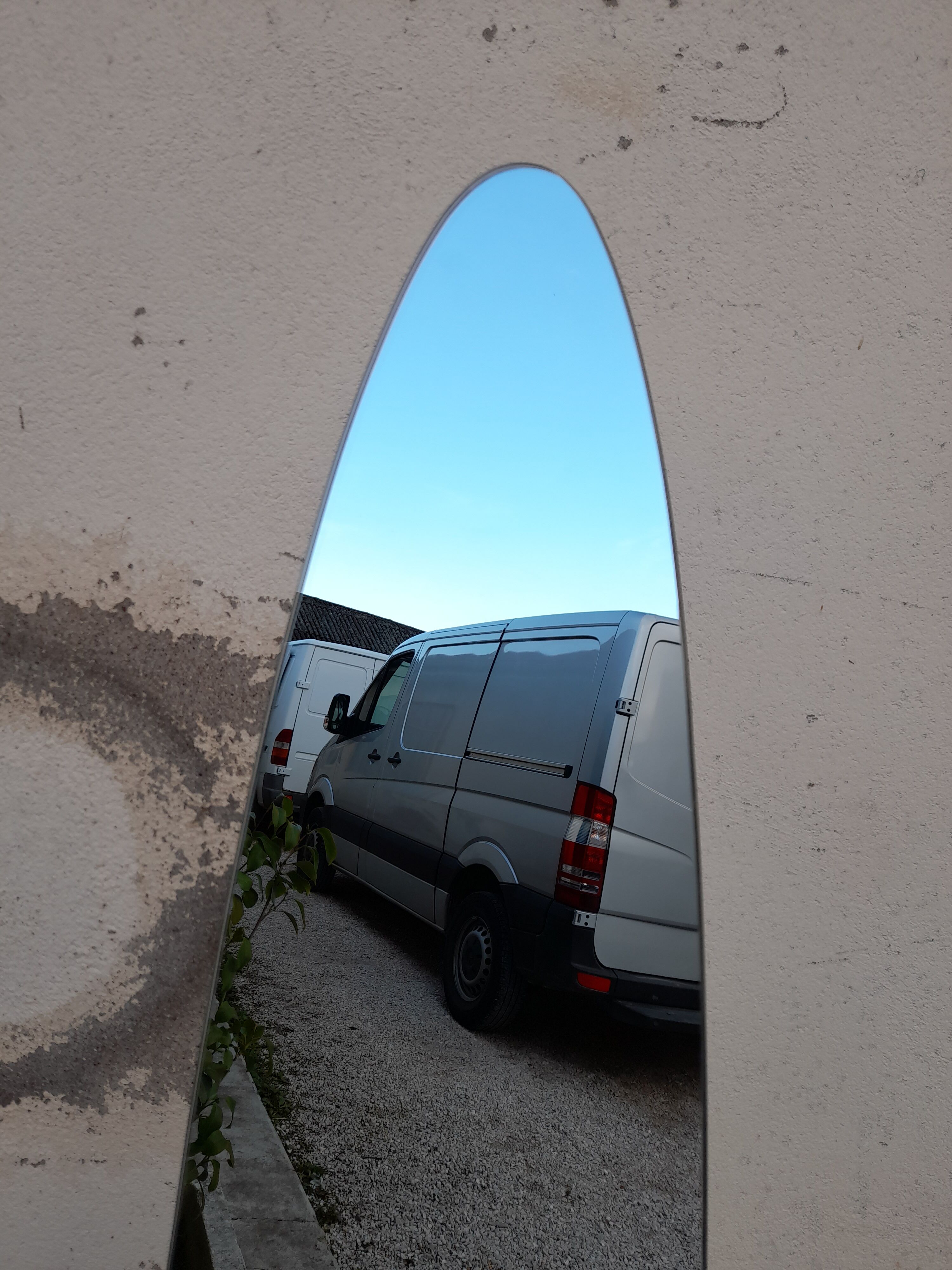 Vintage 80s vintage stand-up mirror - 1m57x29