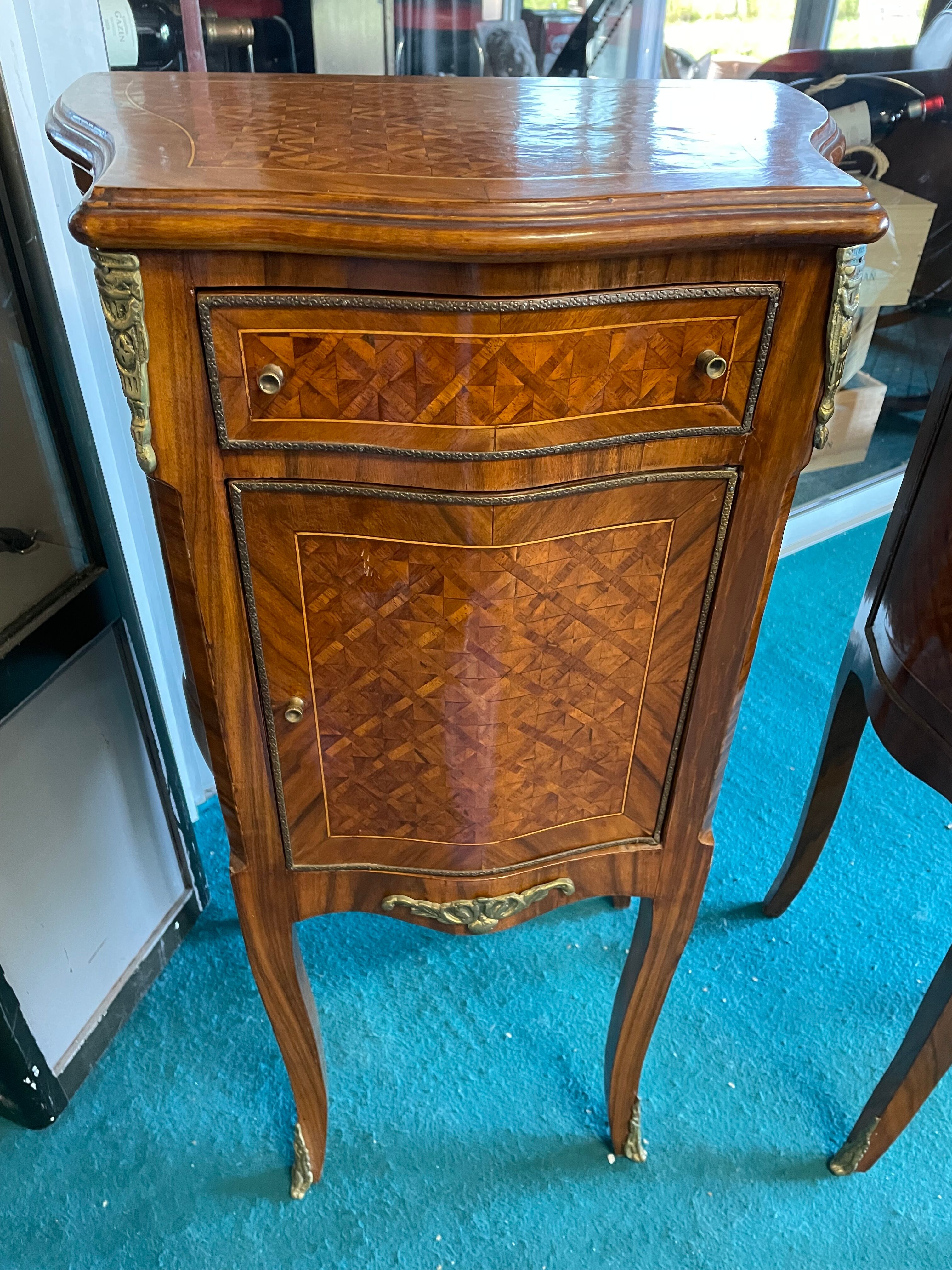 Pair of inlaid bedsides