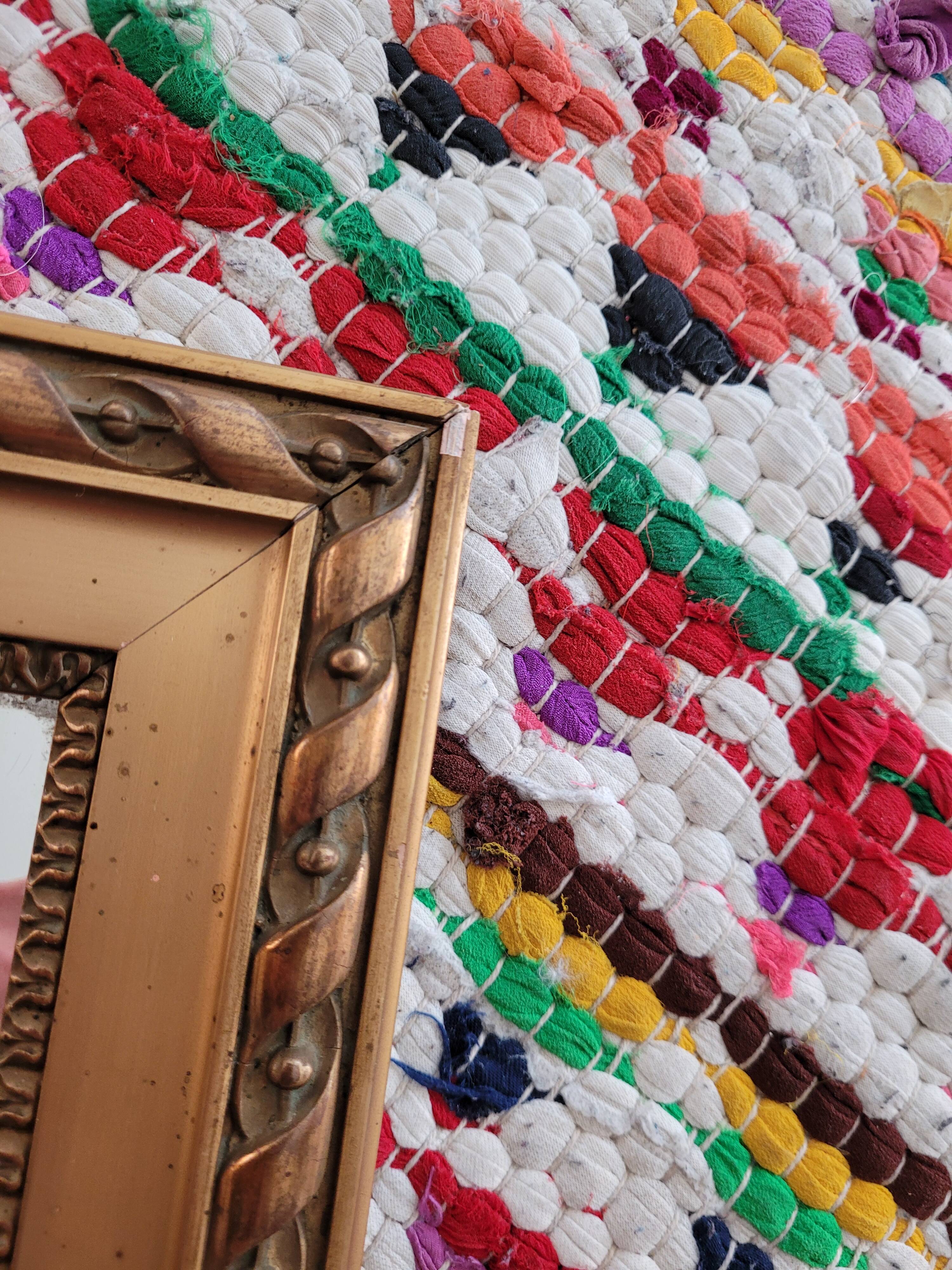 Wooden mirror gilded with gold leaf 48x63cm