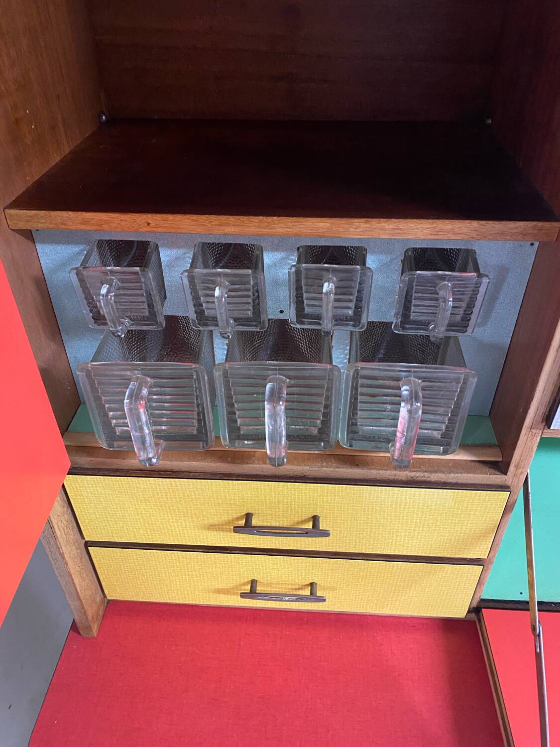 Vintage kitchen buffet with compass legs