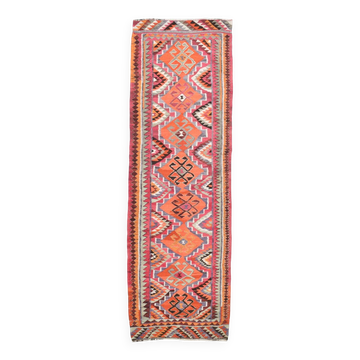 3x10 Vintage Persian Kilim Runner Rug, 97x299Cm