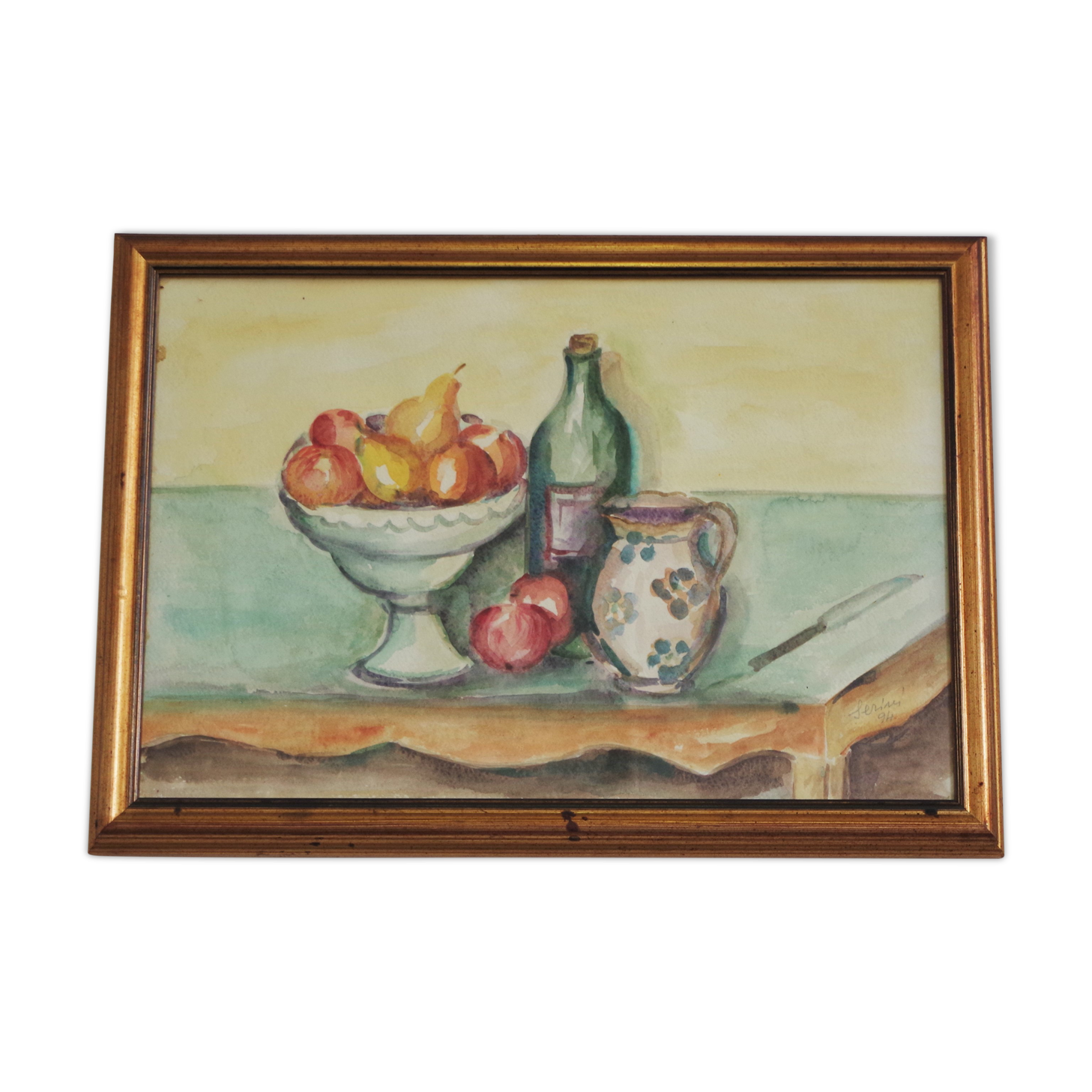 Oil painting on canvas depicting Still Life, Serini, 1994