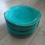 12 vintage zoomorphic dinner plates