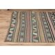 1970s Vintage Turkish Oushak Handmade Wool Cotton Brown Kilim Rug 148x174