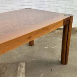 Italian vintage dining table with burl wood from Borghi