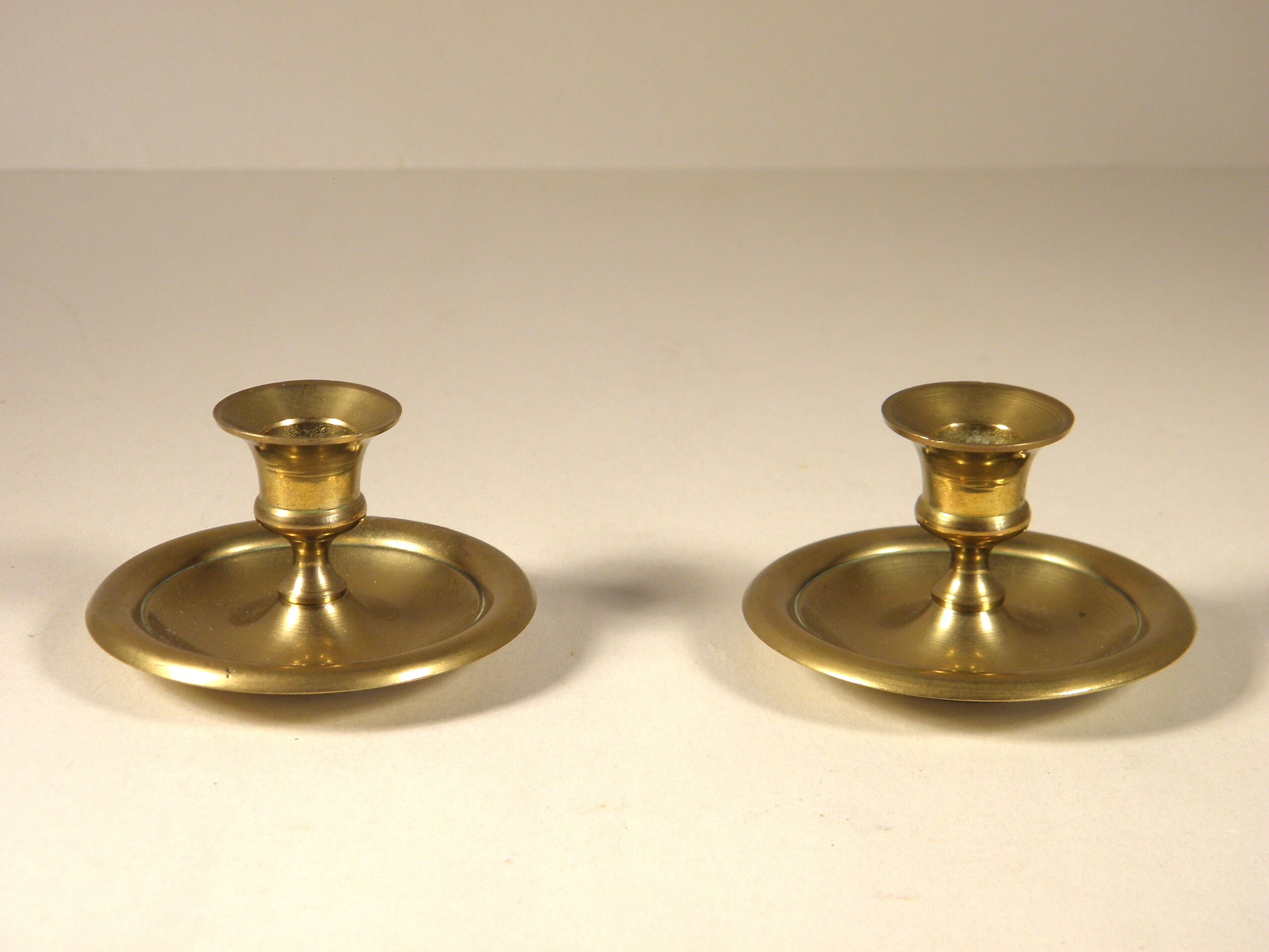 Paire de bougeoirs en laiton 4 cm