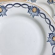 4 assiettes plates Terre de fer - Saint-Amand