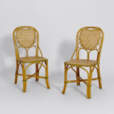 Paire de chaises en rotin, années 1920