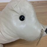 Omersa seal, white leather foot rest