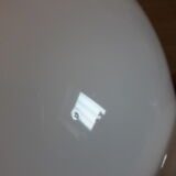 Globe 30cm en verre blanc ancien
