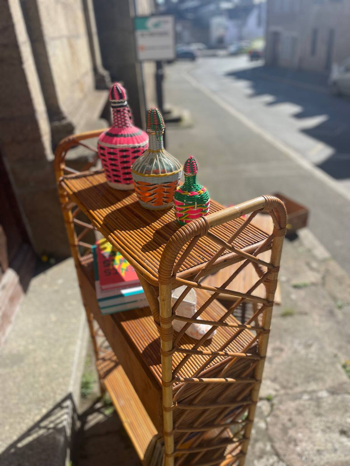Rattan living room set, 1970s