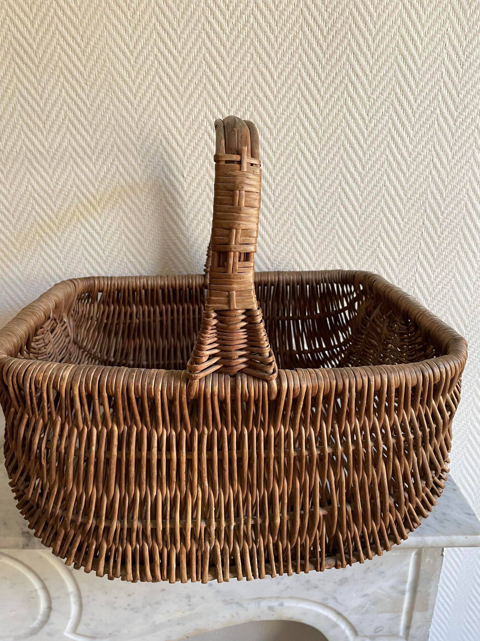 Brown wicker basket