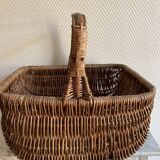 Brown wicker basket