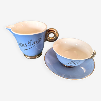 Digouin milk jug and cup set