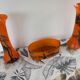 GLASS PASTRY CHIMNEY TRIM SIGNED LEGRAS