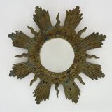 Ancien miroir soleil en plomb style Line Vautrin Irena Jaworska 48 cm - 18,89 "