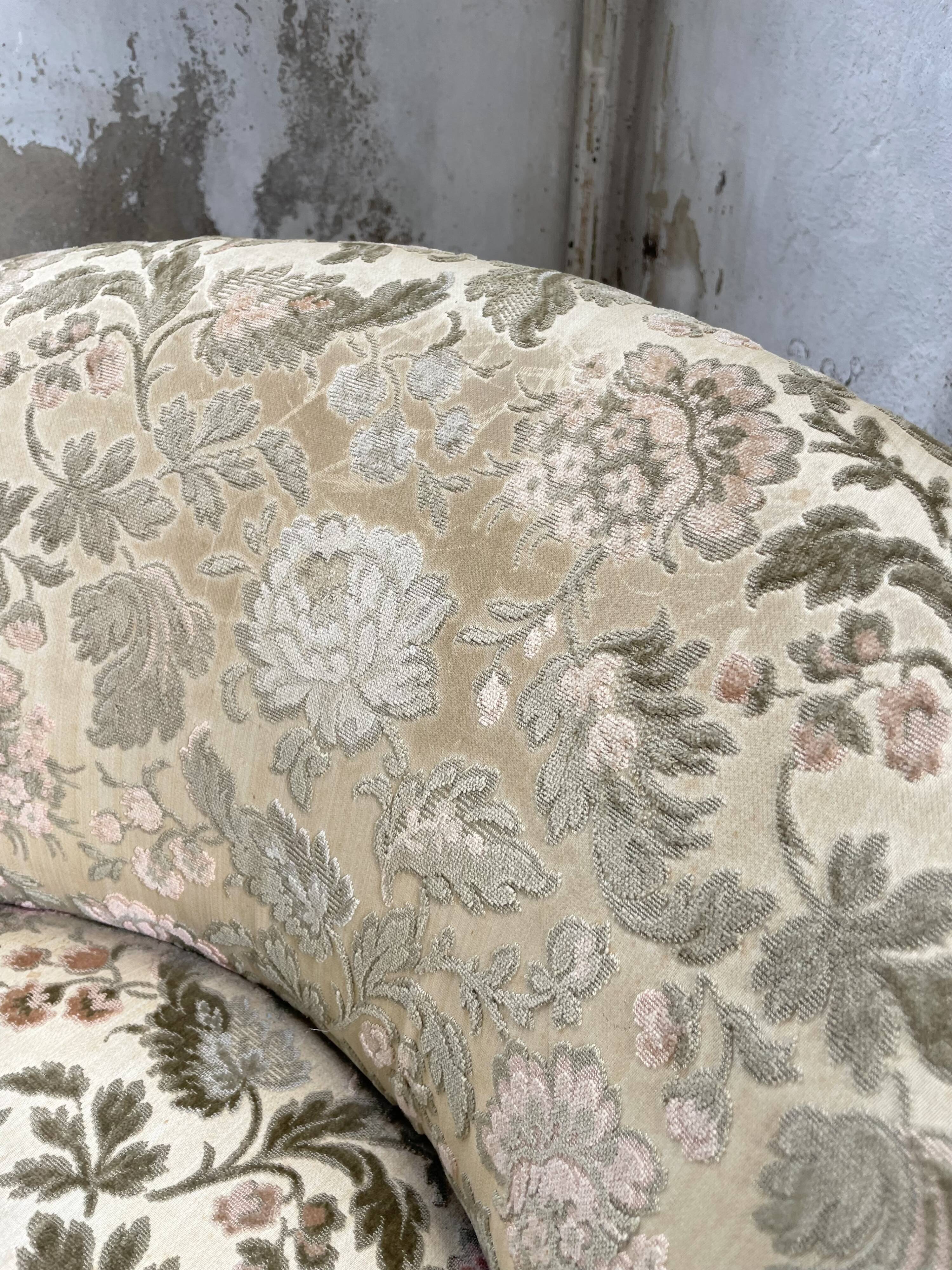 Fauteuil napoléon fleuri XIXème