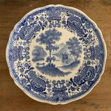 10 old blue earthenware dessert plates Burgenland Villeroy and Boch 1950