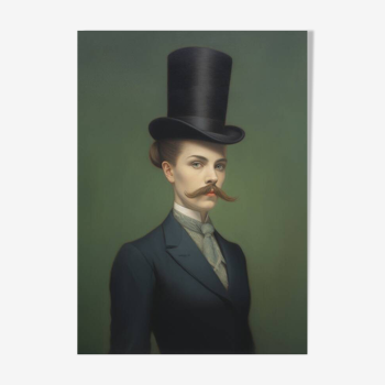 Old portrait - “Les moustachu-es” series