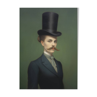 Old portrait - “Les moustachu-es” series