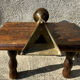 Ancient altar candle holder, bronze candle spike.