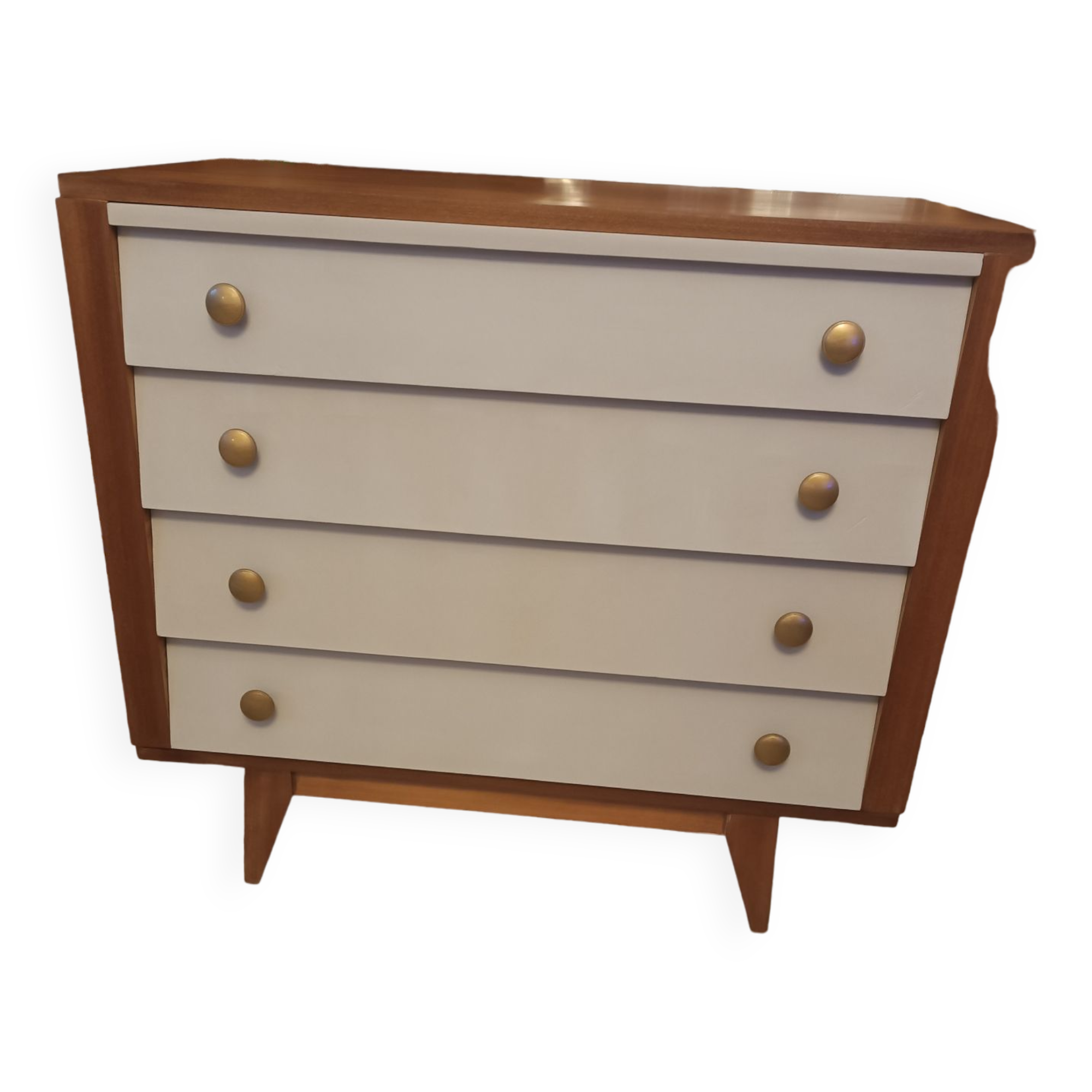 Vintage chest of drawers compass feet