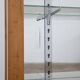 Blonde walnut display cabinet with sliding glass doors – 20th century