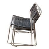 Set of 4 vintage chairs of the iconic Melker "spaghetti" model by Lisa Norinder for Ikea, 1990