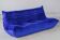Togo three-seat sofa in blue velvet by Michel Ducaroy for Ligne Roset