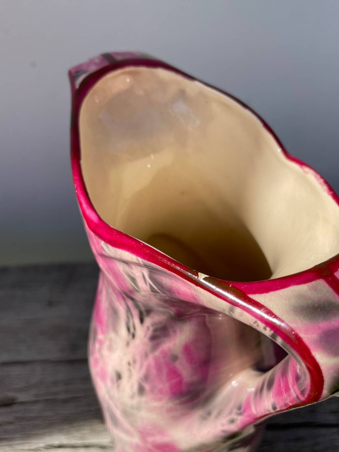 Art Deco pink ceramic vase