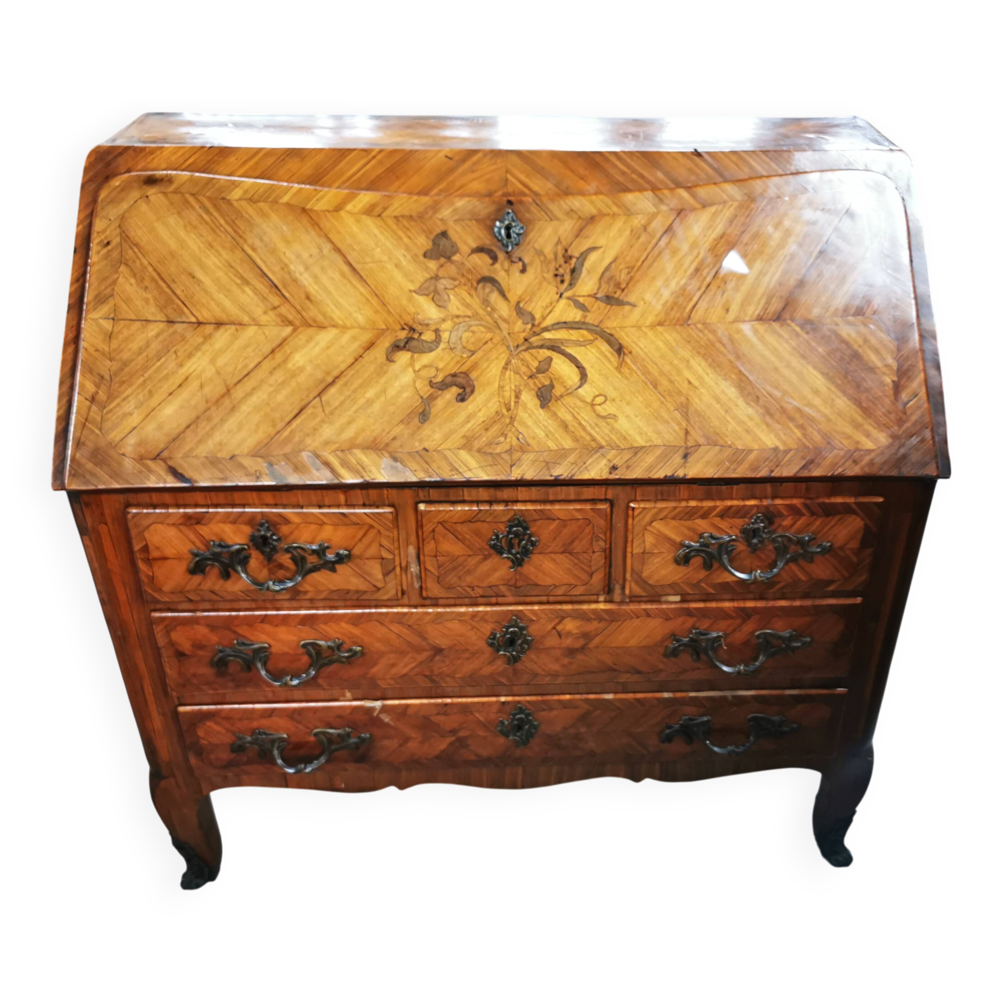 Rosewood desk/secretary, antique brand from the late 18th century.