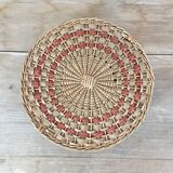 Braided wicker sewing box