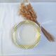 Plat creux Moulin des Loups jaune et gris